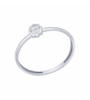 Diamond Line-Gülaylar Beyaz Altın 14 Ayar Geometrik Yüzük
