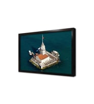 İstanbul Kız Kulesi Çerçeveli Cam Tablo