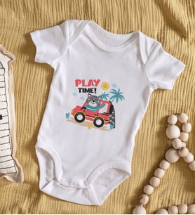 BK Kids Play Time Tasarımlı Bebek Body Zıbın - Model 1