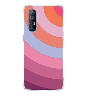 PrintiFy Oppo Reno 3 Pro Uyumlu Köşe Korumalı Renk Cümbüşü F Tasarımlı Şeffaf Silikon Kılıf
