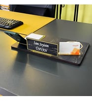 Ahşap Masa Üstü İsimlik Organizer İsme Özel