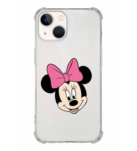 Apple iPhone 13 Mini Uyumlu Köşe Korumalı Antişok  Kapak Minnie Mouse Tasarımlı Şeffaf  Kılıf