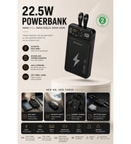 10000 mAh Dahili Kablolu Hızlı Şarj Powerbank