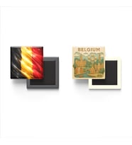 Buzdolap Magnetleri - Belçika Bayrağı ve Paper Cut Tema - 2'li Set Magneti