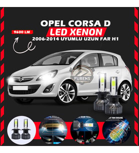 Opel Corsa D 2006-2014 Uzun Far Uyumlu Şimşek Etkili Led Xenon Pro Series H1