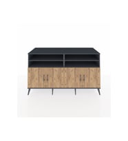Kronos Konsol 6 Raflı 4 Kapaklı 176x59x99 Antrasit-Çam