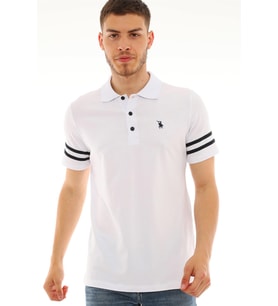 T8585 DEWBERRY ERKEK T-SHIRT-BEYAZ