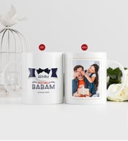 BK Gift Kişiye Özel Babalar Günü Hediyesi Fotoğraflı Kupa Bardak-28 (Beyaz)