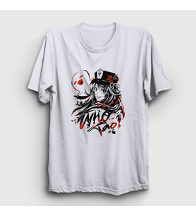 Presmono Unisex Beyaz Hu Tao Oyun Genshin Impact T-Shirt 359650tt