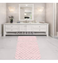 Banyo Halısı Ikili Klozet Takımı Kaymaz Tabanlı Banyo Paspas Takımı (60x100 + 40x60) (Karışık)
