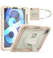 Apple iPad Air 10.9 2022 5.Nesil Strap Tablet Kılıfı Darbe Savar (Pembe)