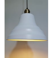 RİOLİGHT RETRO BEYAZ İÇİ GOLD TEKLİ METAL SARKIT ÇAP: 27CM (Siyah)