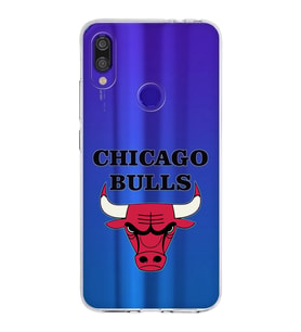 Xiaomi Redmi Note 7 Pro Uyumlu Kapak Chicago Bulls Tasarımlı Şeffaf Silikon Kılıf