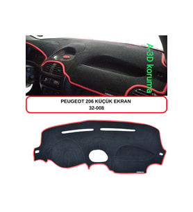 Peugeot 206 Küçük Ekran Torpido Koruması / Halısı / Örtüsü