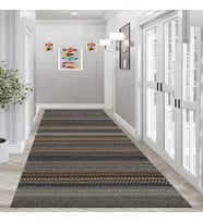 Eliana Home Dijital Baskı Yıkanabilir Kaymaz Taban Salon Halısı Ve Yolluk LNA0960-FNL209 (Kahverengi)
