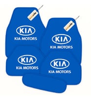 Kia Motors 5 Parça Oto Halı Paspas Takımı – Kaymaz, Su Geçirmez, Kolay Temizlenebilir Araba Paspası (Mavi)