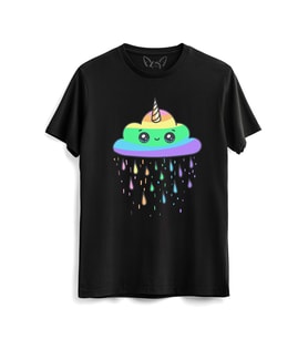 Unıcorn Siyah Tshirt