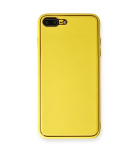 Iphone 7 Kılıf Coco Deri Silikon Kapak - Sarı