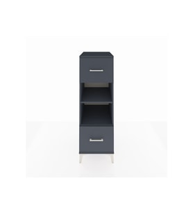 Kronos Dolap 2 Raflı 2 Çekmeceli 44x59x134 Antrasit-Antrasit
