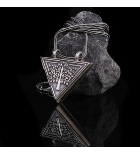 925 AYAR GÜMÜŞ 4 CM MUSKA KABI KOLYE