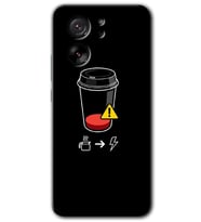 Xiaomi Mi 13T Pro Kılıf HD Desen Baskılı Arka Kapak - Coffee Battery