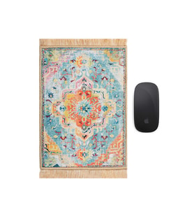 Bursa İpek Yeşil Dekoratif Küçük Halı Mousepad