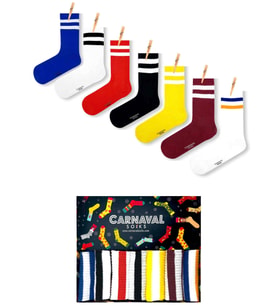 7'li Çemberli Desenli Renkli Spor Çorap Set