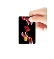 İskambil Maça Ası Kaderin Eli Temalı Parlak Kredi/Banka Kart Kaplama Sticker