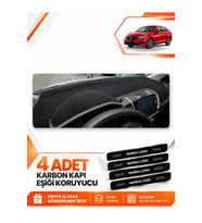 HONDA CITY (2020-2024) Uyumlu Ön Torpido Koruma Kılıfı Halısı - Siyah Gri