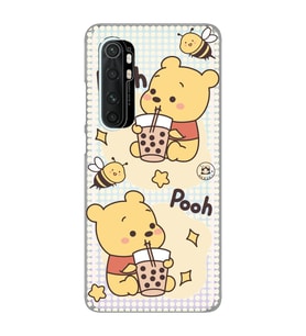 Xiaomi Mi Note 10 LITE Uyumlu Winnie The Pooh Tasarımlı Şeffaf Telefon Kılıfı
