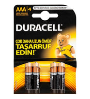 Duracell  Aaa LR03  İnce Kalem Pil   Aaa Ince Kalem Pil 4'lü Paket