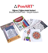 Ponart Boyama Kartı Seti - Keçeli Kalem PHS-16