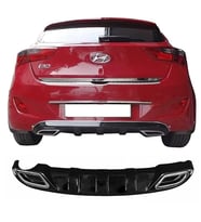 Hyundai i30 Sport P Black Difüzör + Krom Egzos Ucu 2012 - 2016 Plastik