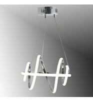 TT005-KR TT Aydınlatma Burgu Modeli Krom Kaplama Led Avize (Çok Renkli)