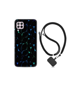 Huawei P40 Lite Kılıf Silikon Desen Boyun Askılı Naif Çizgiler 1680
