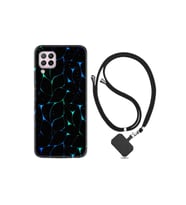 Huawei P40 Lite Kılıf Silikon Desen Boyun Askılı Naif Çizgiler 1680