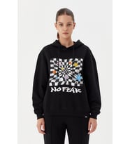No Fear Kadın Sweatshirt Kapüşonlu Siyah 72468