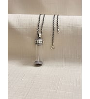TÜP MODEL SİYAH OKSİT ZİNCİR 925 AYAR GÜMÜŞ CEVŞEN KOLYE