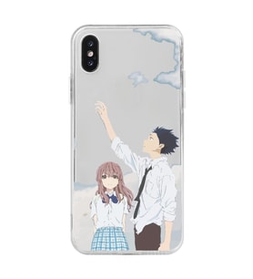 Iphone X ve XS Uyumlu A Silent Voice Tasarımlı Şeffaf Telefon Kılıfı