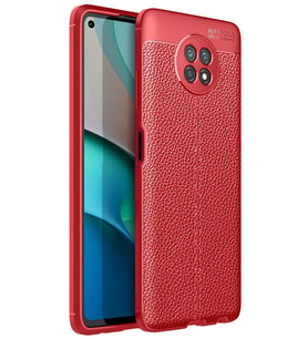 Pilelistore   Xiaomi Redmi Note 9 5G Kılıf Auto Focus Kapak - Kırmızı