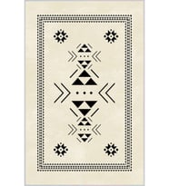 Eliana Home Baskılı, Yıkanabilir Kaymaz Taban Salon Halısı LNA0175-SD861 100x150 cm (Krem)
