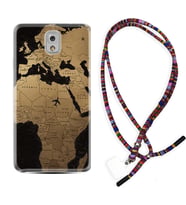 Samsung Note 3 4 5 8 9 20 Ultra 10 Lite Kılıf Boyun Asklı Rasta Silikon Map Planet 1656