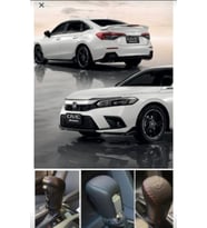 Honda Civic/City 2022/2025 Vites Topuzu Kılıfı Kaplama Hakiki deri (Siyah)