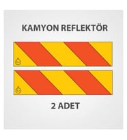 Kamyon Arka Reflektör Saç Levha Takım 2 Adet Kırmızı Sarı Reflektif İşaret Levhası