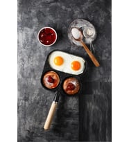 Nišhev Premium 3 Bölmeli Döküm Pankek & Omlet Tava – 19x19 cm