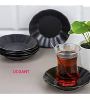 Anadolu 3m Siyah Çay Kahve Tabagı 12 Adet