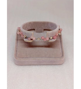 Pembe Kuvars Taşı Bileklik 4mm