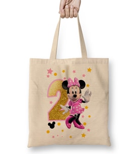 Mini Fare Minnie Mouse 2 iki Yaş Hediyesi Bez Çanta Uzun Saplı