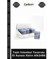 Özel Üretim Hediyelik Dekoratif Şık Aksesuar Taşlı İstanbul Tasarımı El Aynası Kalın Alk2486