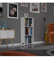 Kenzlife kitaplık süper ga 090*40*19 byz 3 katlı tek bölme ofis mutfak banyo dolabı arkalıksız (Karışık)